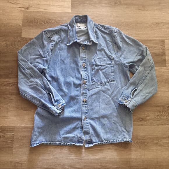 AS IS NN07 Mens Denim Jacket Peter 1816 XL Blue Jeans Shacket 299 No Nationality - Picture 9 of 10